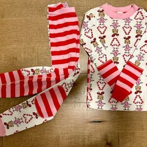 Hanna Andersson Red and Pink Heart Pajama Set